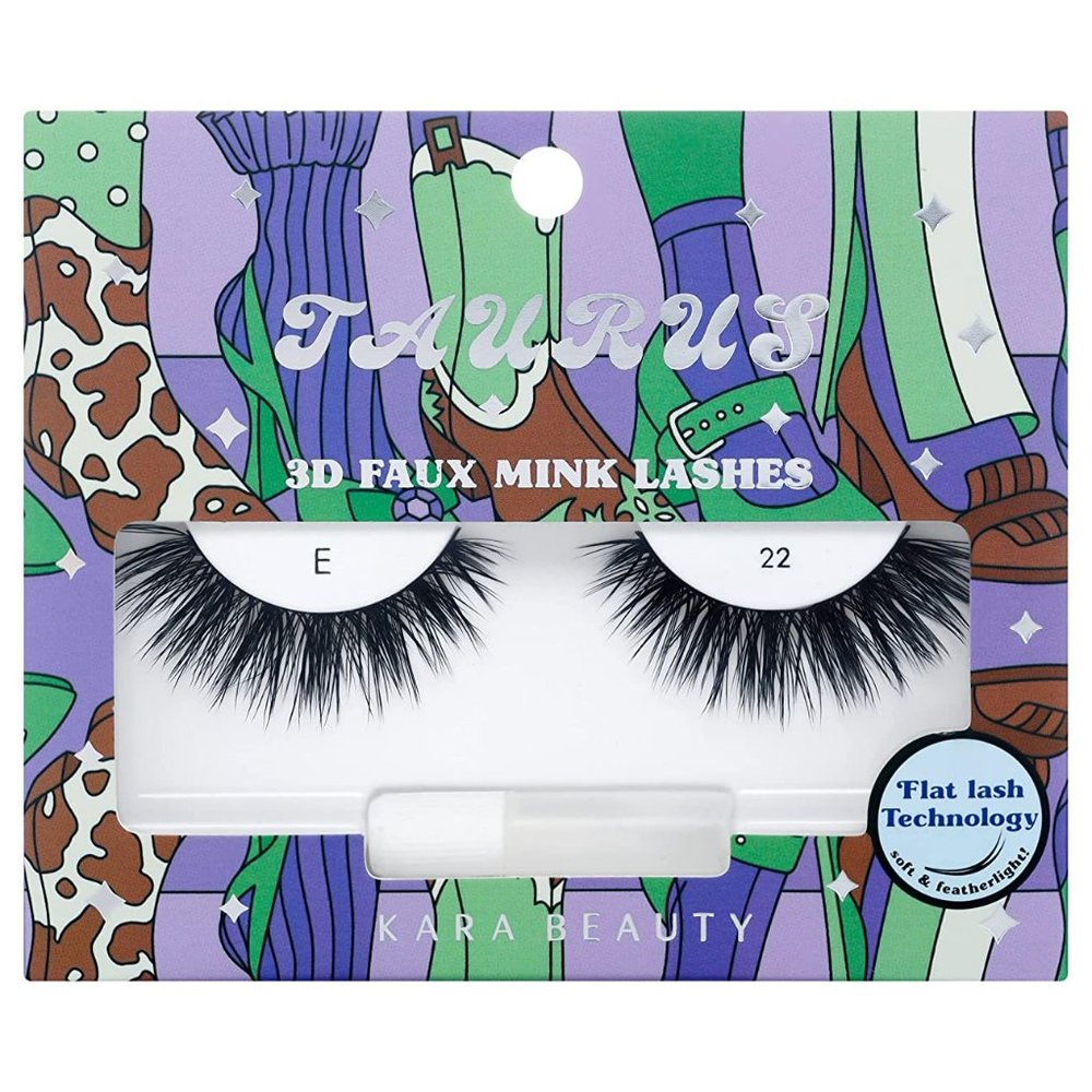 Horoscope Zodiac 3D Faux Mink Eyelashes Set With Adhesive NWT